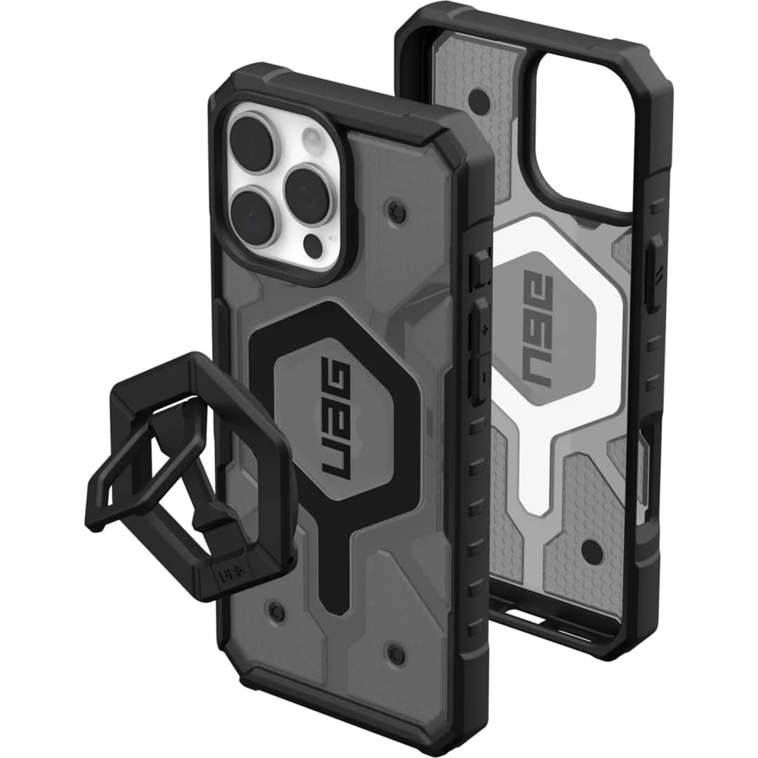 Чехол UAG MagSafe Pathfinder Clear для iPhone 16 Pro Max Ash Black Sand — фото 2
