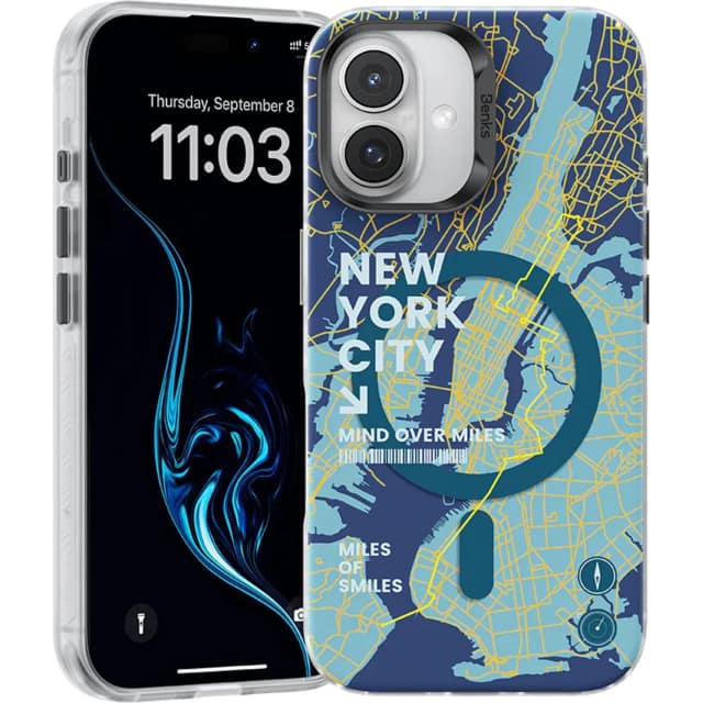 Чехол Benks Magnetic City Case with MagSafe для iPhone 16, New York