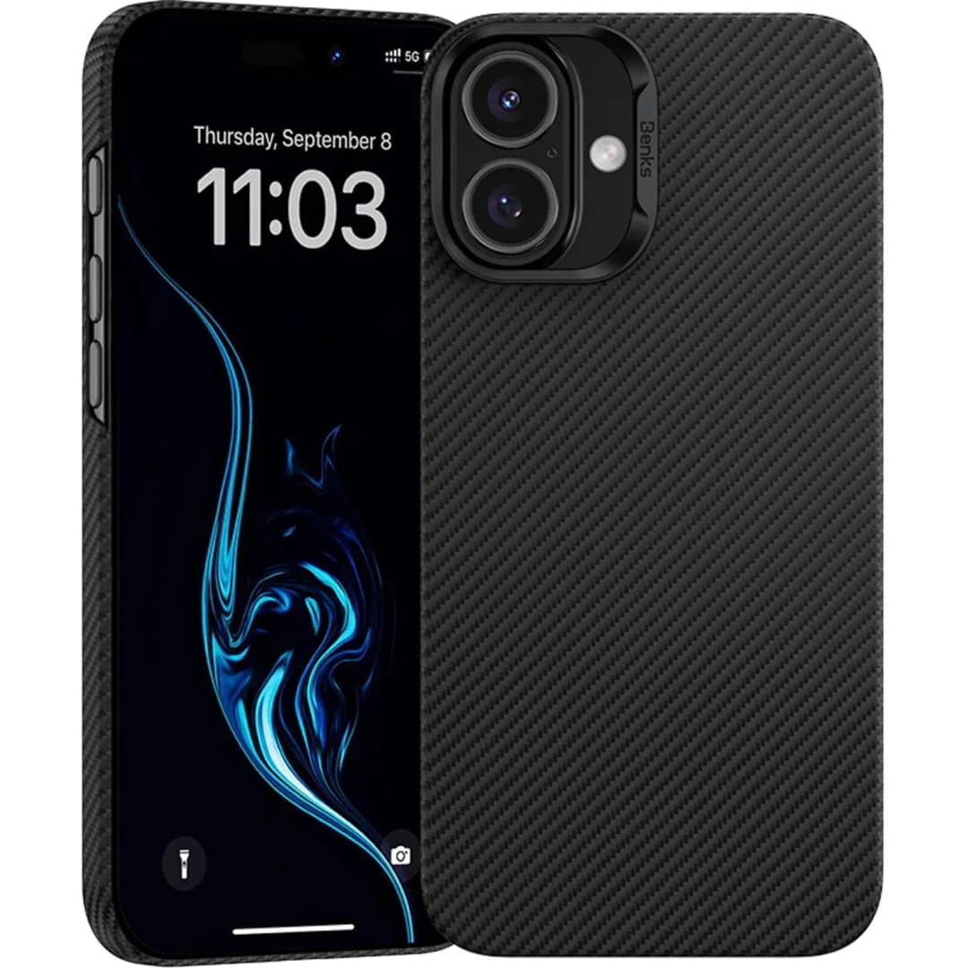 Чехол Benks ArmorAir Case built with Kevlar 600D для iPhone 16, Black — фото 5