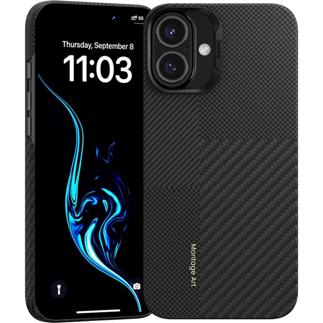 Чехол Benks Montage ArmorAir Case built with Kevlar для iPhone 16 Plus Black — фото 2