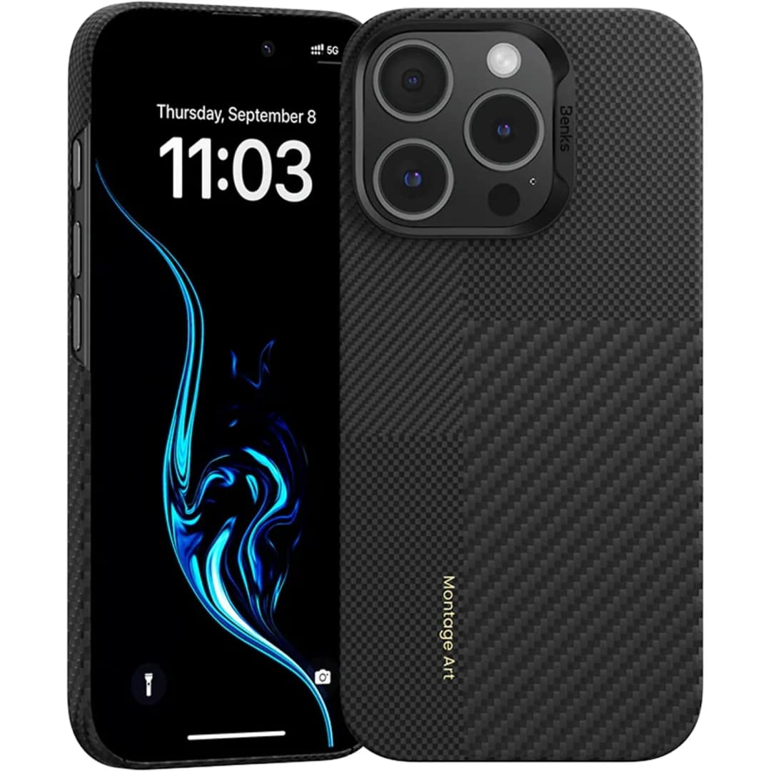 Чехол Benks Montage ArmorPro Case built with Kevlar для iPhone 16 Pro Black — фото 2