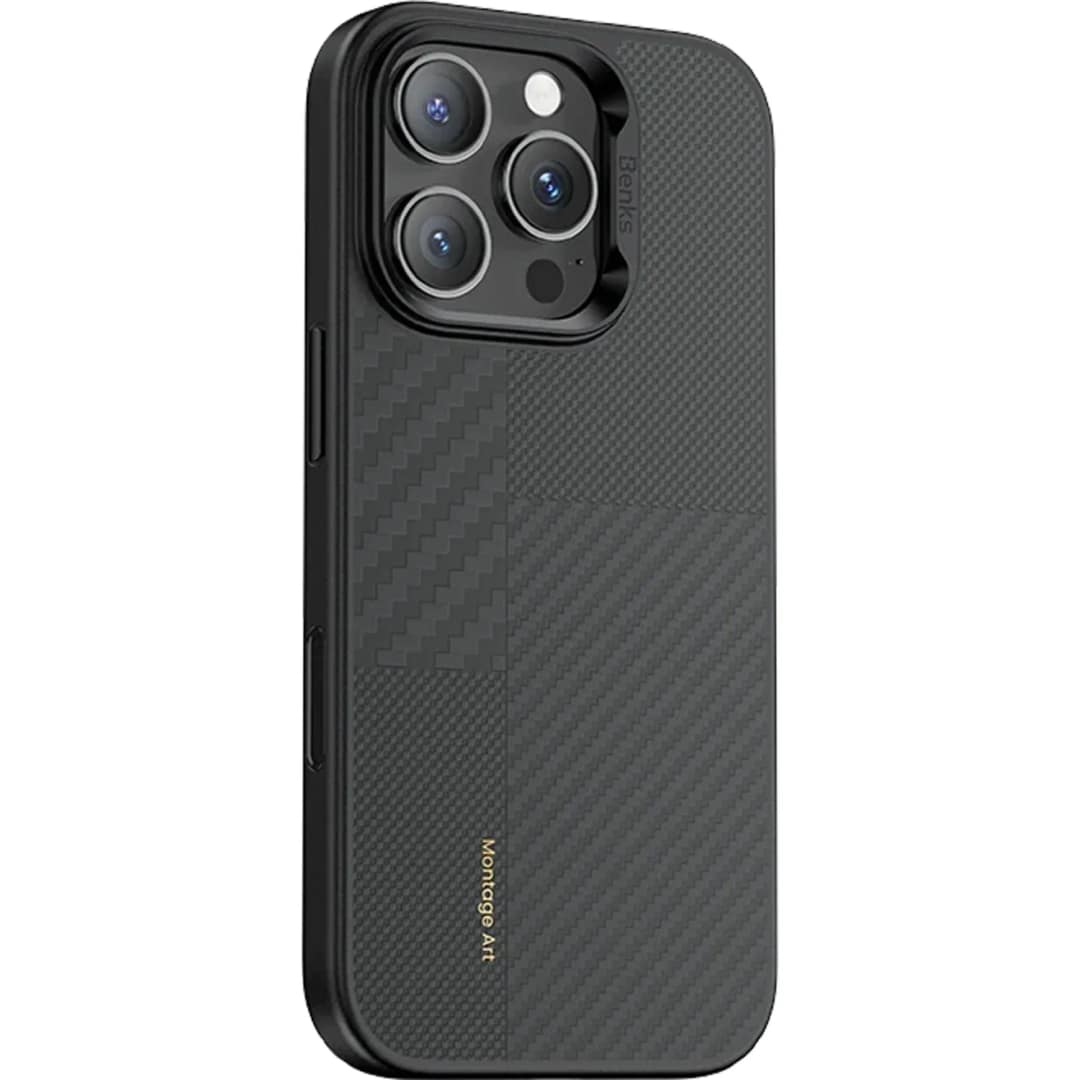 Чехол Benks Montage ArmorAir Case built with Kevlar для iPhone 16 Pro Black — фото 4
