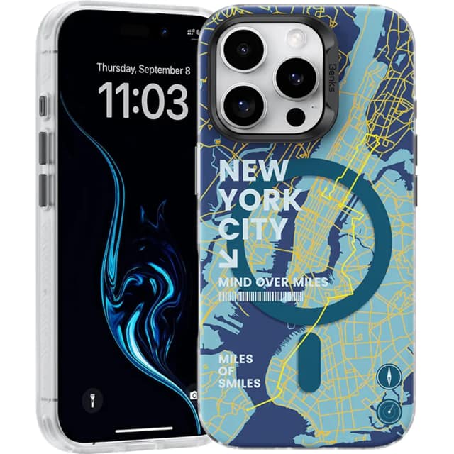 Чехол Benks Magnetic City Case with MagSafe для iPhone 16 Pro, New York