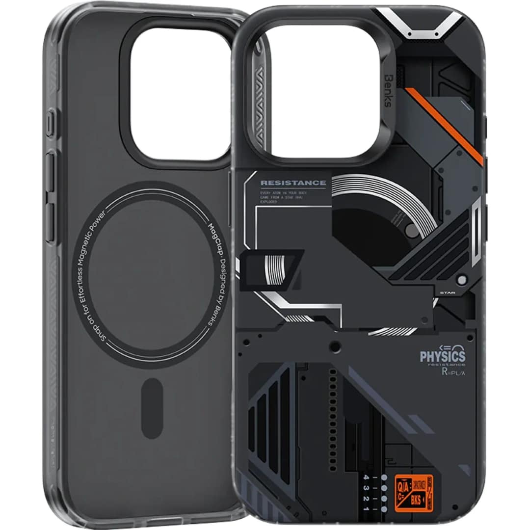 Чехол Benks Magnetic Perspective-Mecha Case with MagSafe для iPhone 16 Pro, Black — фото 3
