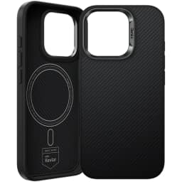 Чехол Benks Kevlar ArmorPro Case with MagSafe 600D для iPhone 16 Pro Max Black Metal Frame — фото 1