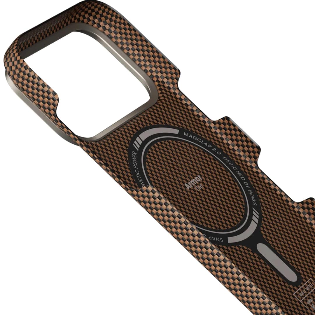 Чехол Benks ArmorTint Case built with Kevlar для iPhone 17 Pro Max, Gold — фото 7
