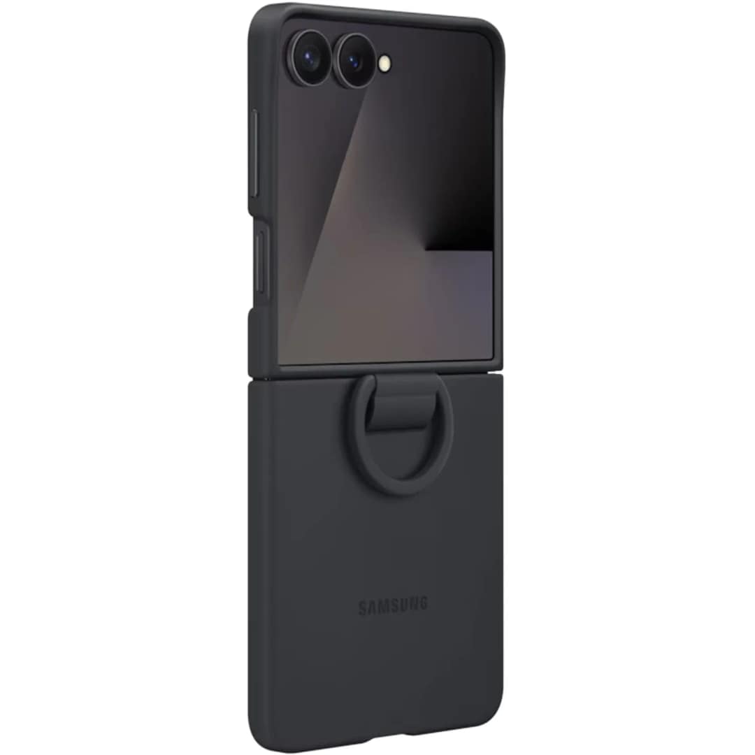 Чехол Samsung Silicone Ring Case для Galaxy Z Flip7, Black — фото 2