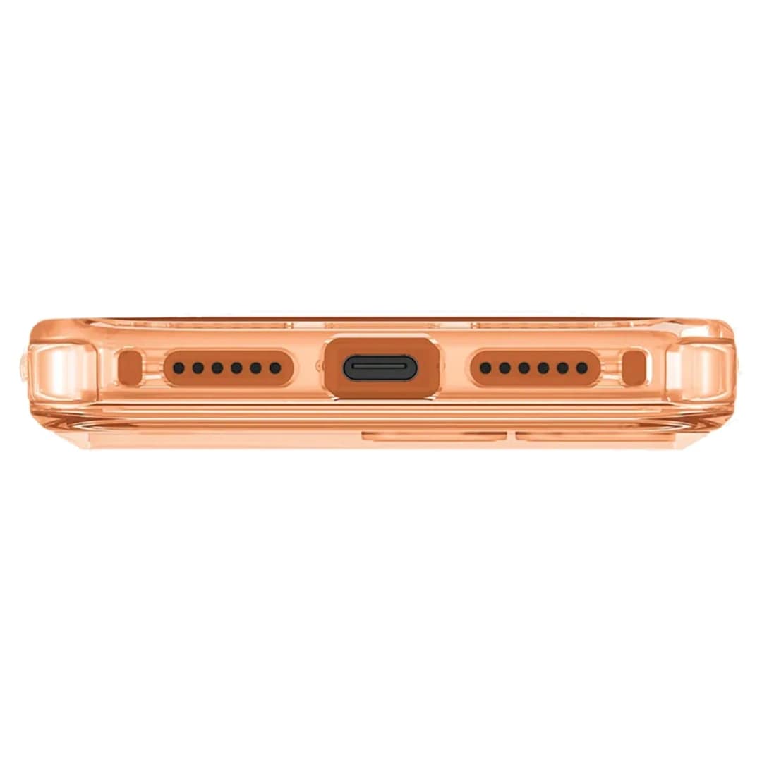 Чехол Uniq LifePro Xtreme Anti-FingerprintSlim Hybrid Case with MagClick для iPhone 17 Pro Max, Frost Clear/Volt Orange — фото 5