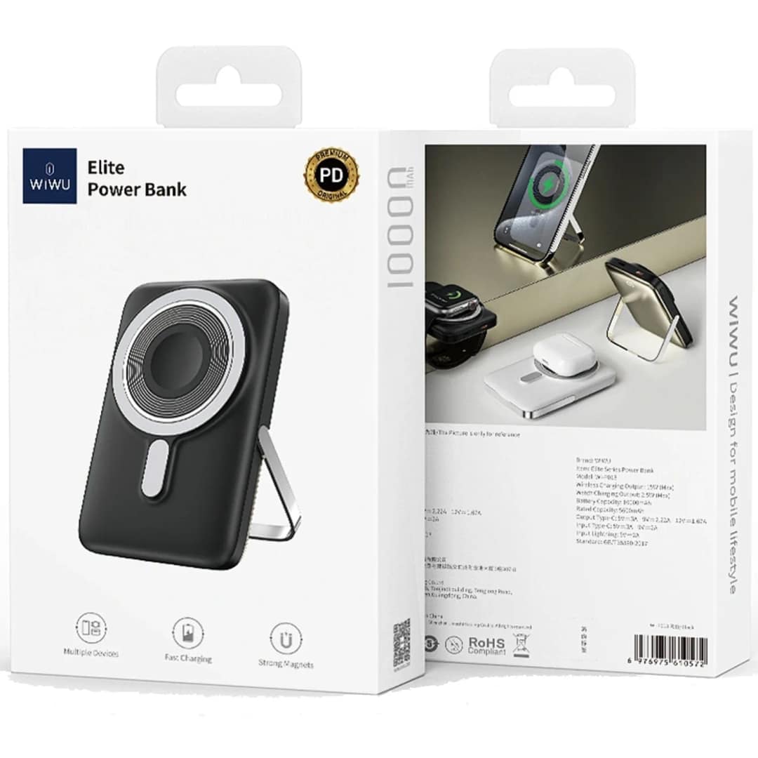 Внешний аккумулятор WiWU Elite Series Magsafe Wi-P018 10000 mAh, Black — фото 2