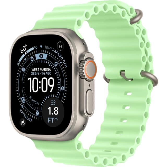 Смарт-часы Apple Watch Ultra 3 49mm Titanium Case with Neon Green Ocean Band, Natural