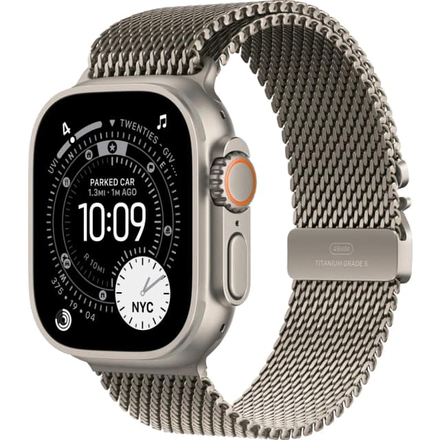 Смарт-часы Apple Watch Ultra 3 49mm Titanium Case with Titanium Milanese Loop S, Natural