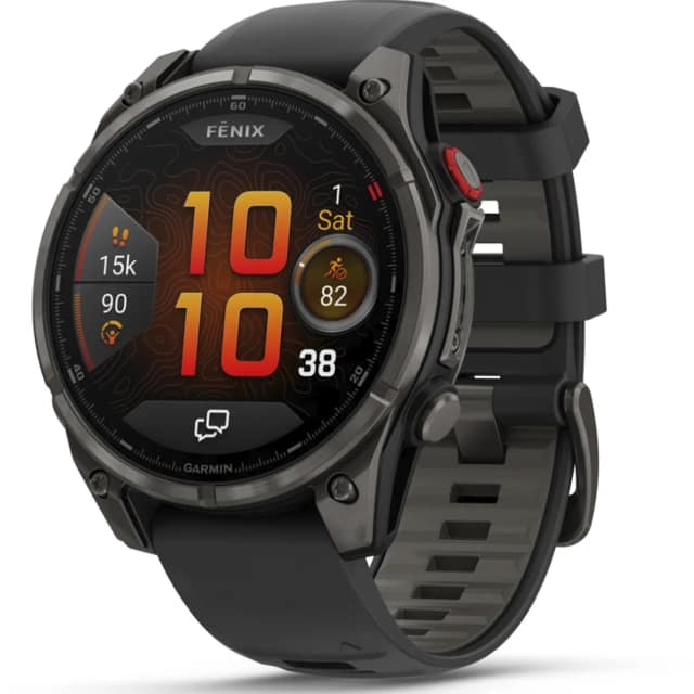 Смарт-часы Garmin Fenix 8 Pro 47mm Amoled Sapphire Lens Carbon Grey DLC Tinanium With Black Pebble Gray