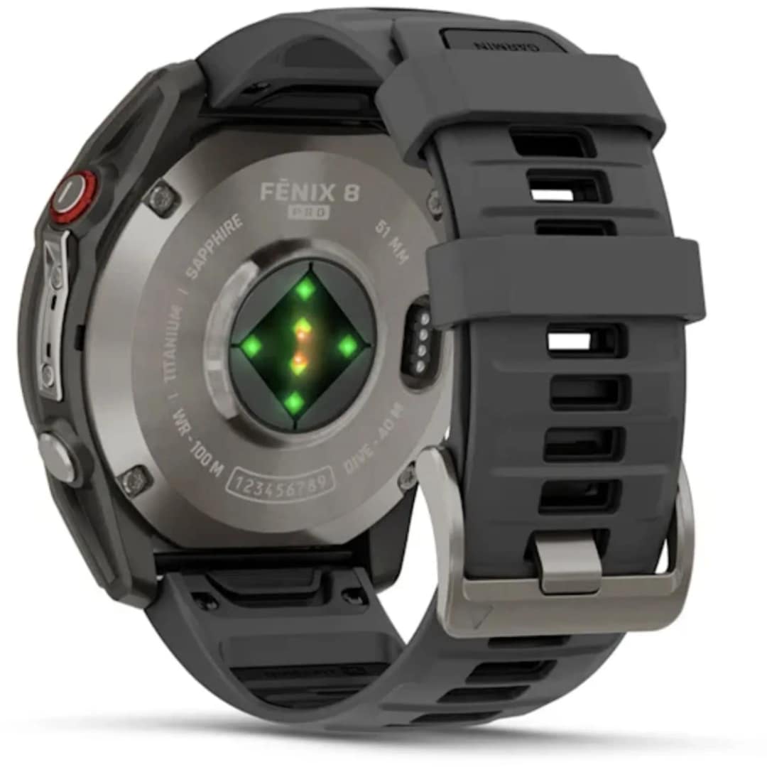 Смарт-часы Garmin Fenix 8 Pro 51mm Amoled Sapphire Lens Tinanium With Graphite Black Silicone Band — фото 5
