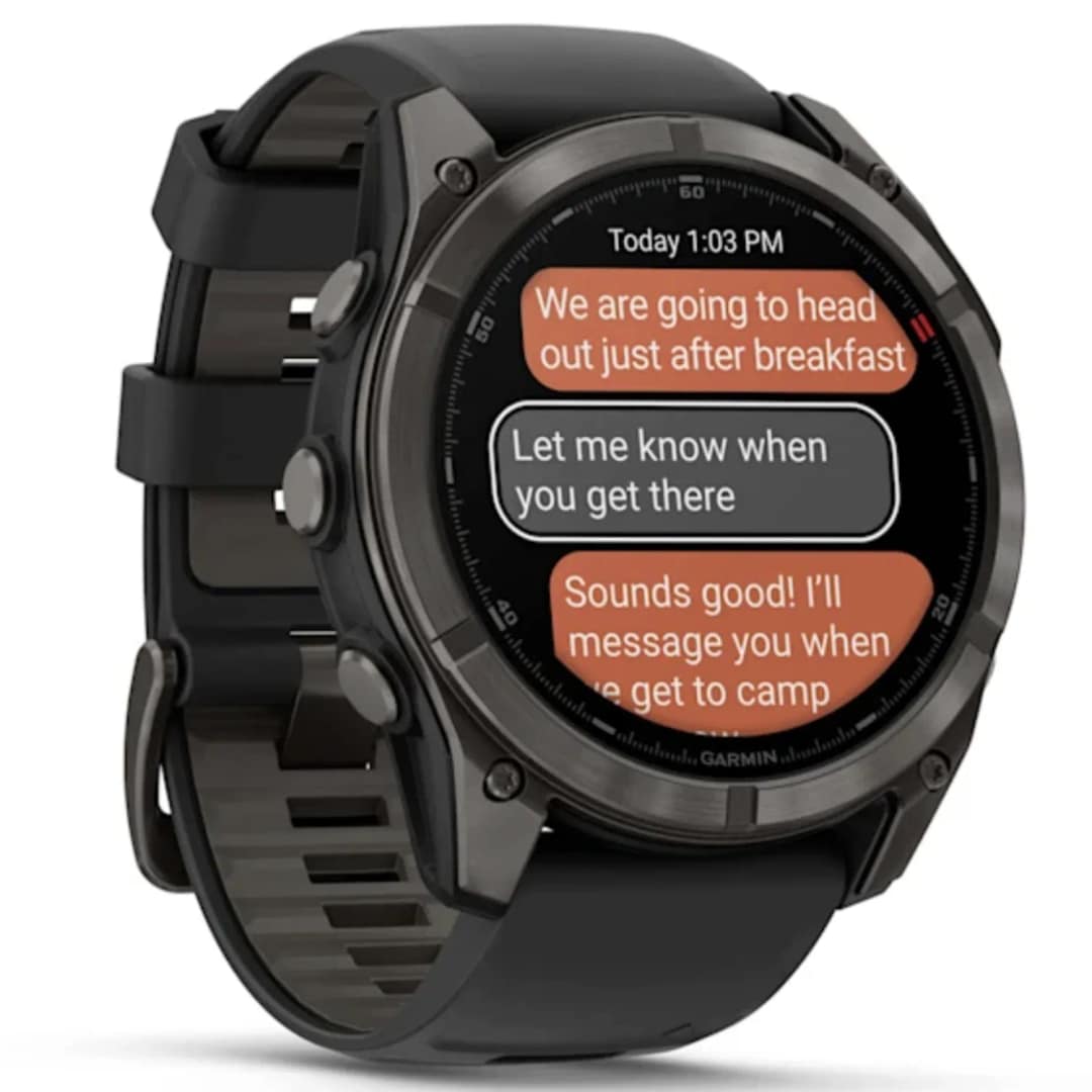 Смарт-часы Garmin Fenix 8 Pro 51mm Amoled Sapphire Lens Carbon Grey DLC Tinanium With Pebble Gray, Black — фото 2