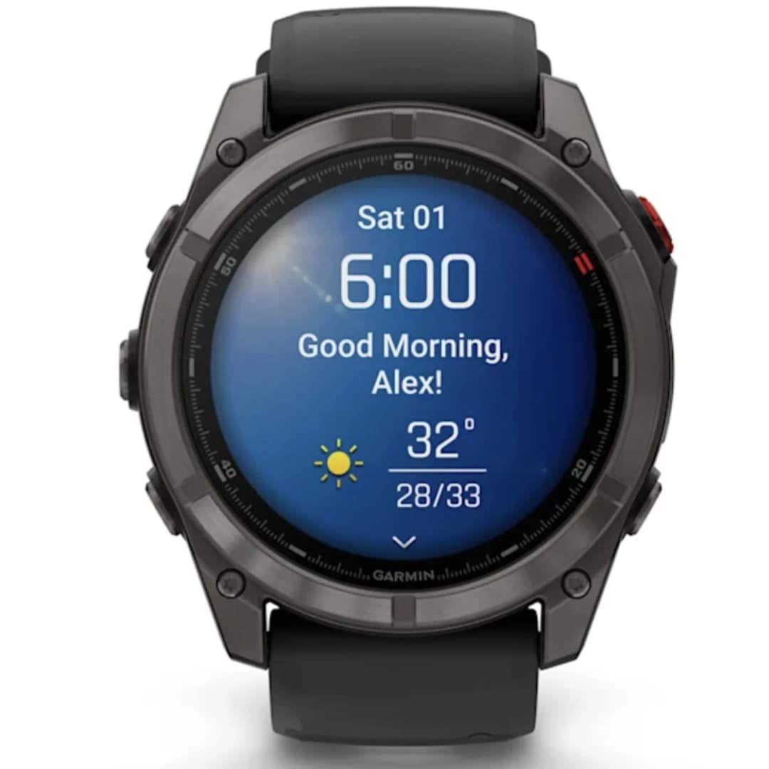 Смарт-часы Garmin Fenix 8 Pro 51mm Amoled Sapphire Lens Carbon Grey DLC Tinanium With Pebble Gray, Black — фото 6