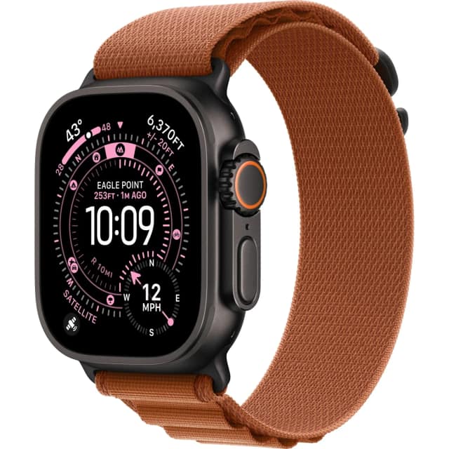 Смарт-часы Apple Watch Ultra 3 49mm Titanium Case with Terra Cotta Alpine Loop S, Black