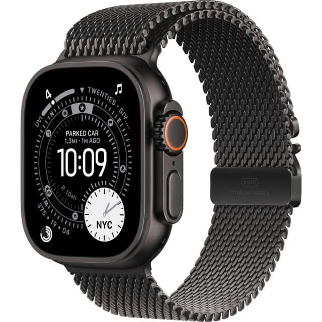 Смарт-часы Apple Watch Ultra 3 49mm Titanium Case with Titanium Milanese Loop S, Black