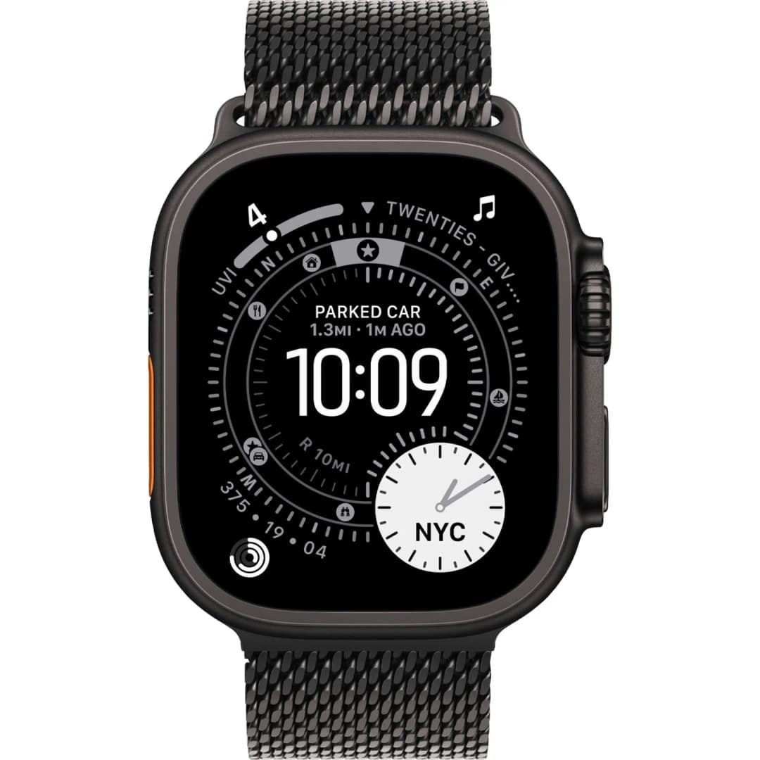 Смарт-часы Apple Watch Ultra 3 49mm Titanium Case with Titanium Milanese Loop S, Black — фото 3