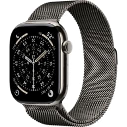 Смарт-часы Apple Watch Series 11 46mm Titanium Case with Slate Milanese Loop S M, Natural — фото 1