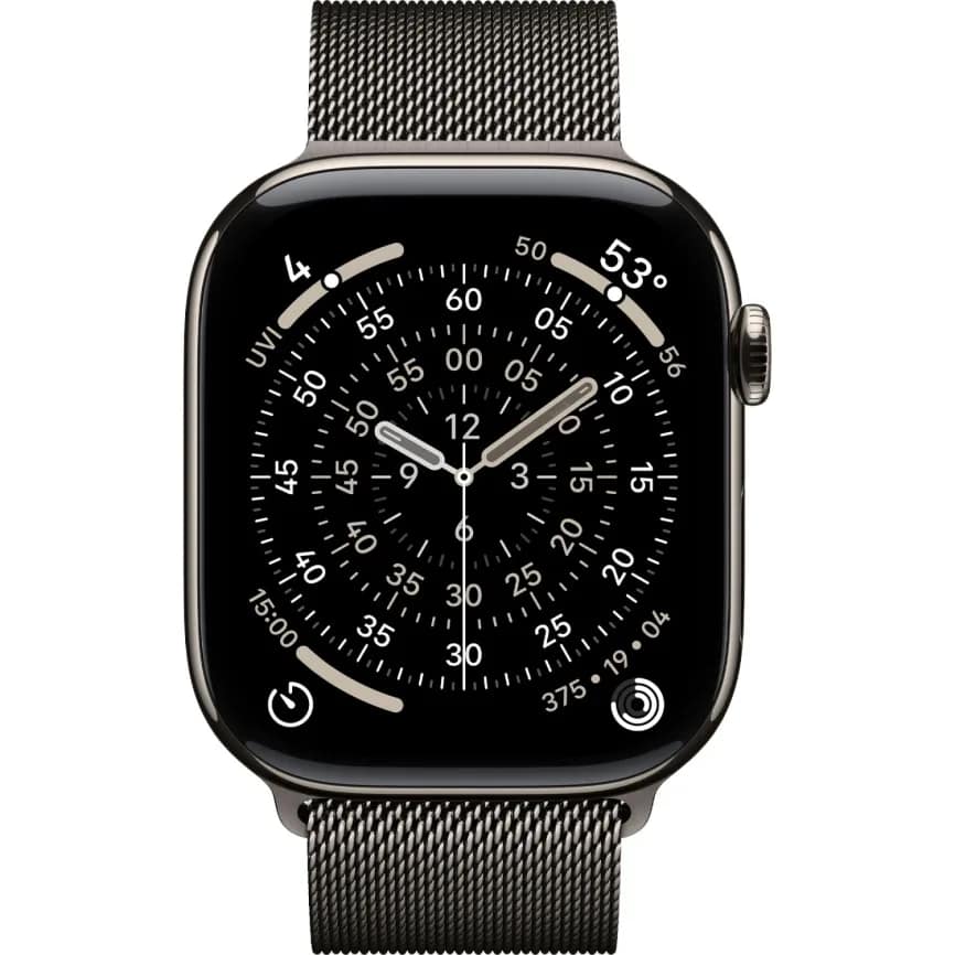 Смарт-часы Apple Watch Series 11 46mm Titanium Case with Slate Milanese Loop S M, Natural — фото 2