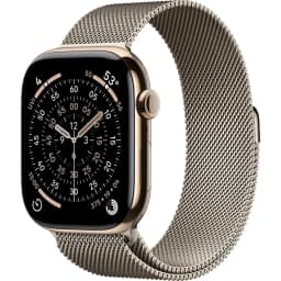 Смарт-часы Apple Watch Series 11 46mm Titanium Case with Natural Milanese Loop M L, Gold — фото 1