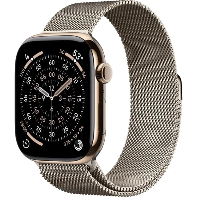 Смарт-часы Apple Watch Series 11 46mm Titanium Case with Natural Milanese Loop M L, Gold