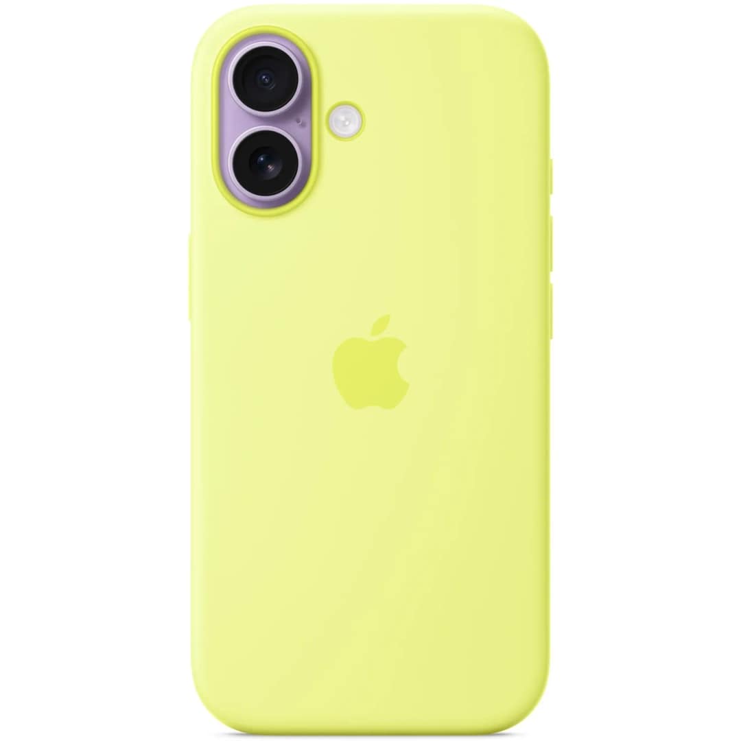 Чехол Apple Silicone Case with MagSafe для iPhone 17, Neon Yellow — фото 5