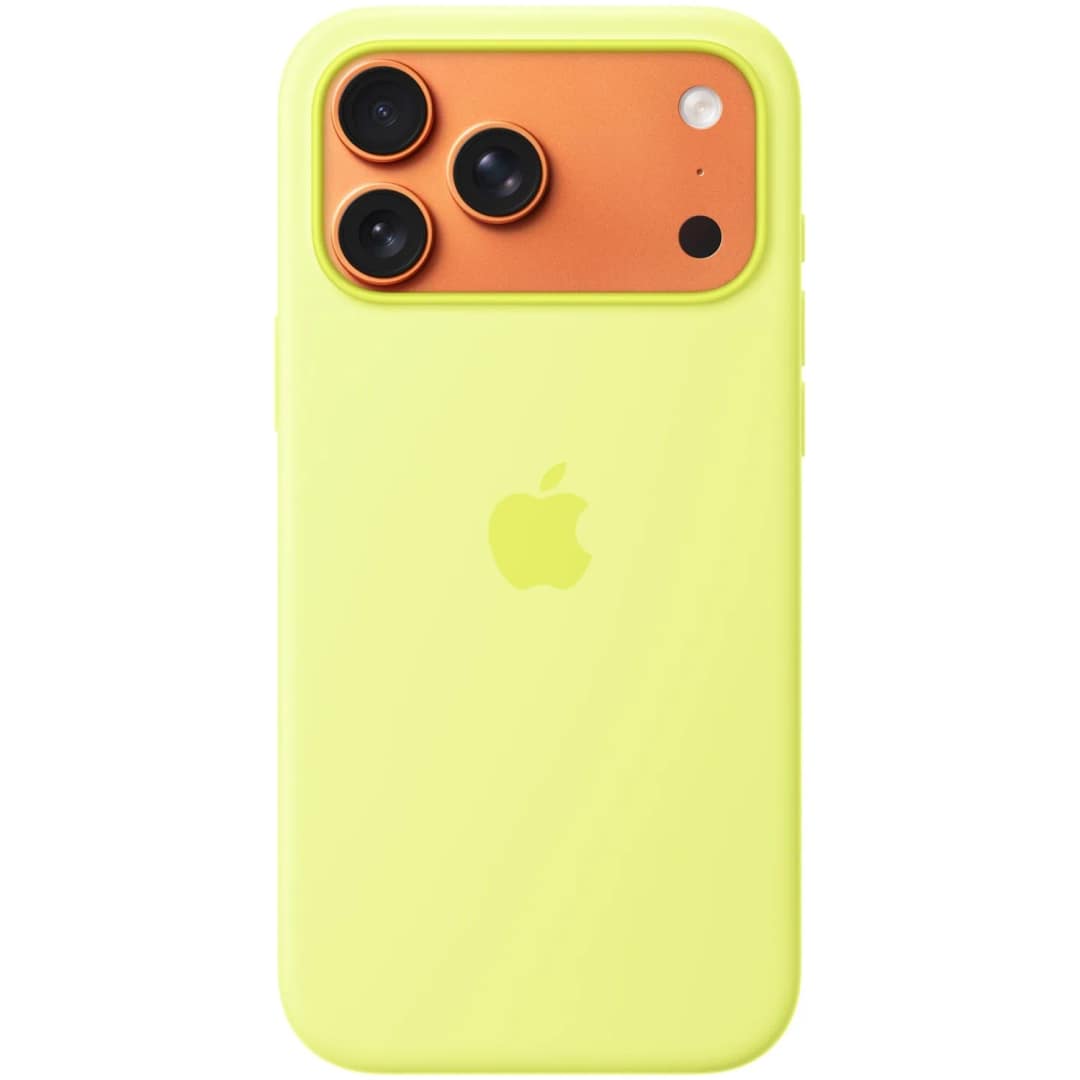 Чехол Apple Silicone Case with MagSafe для iPhone 17 Pro Max, Neon Yellow — фото 2