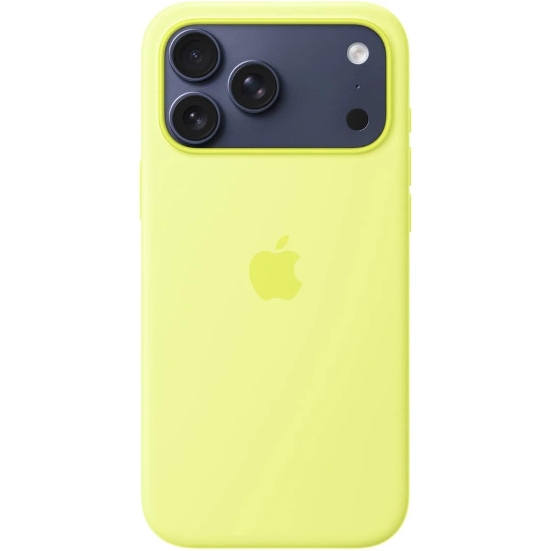 Чехол Apple Silicone Case with MagSafe для iPhone 17 Pro Max, Neon Yellow — фото 3