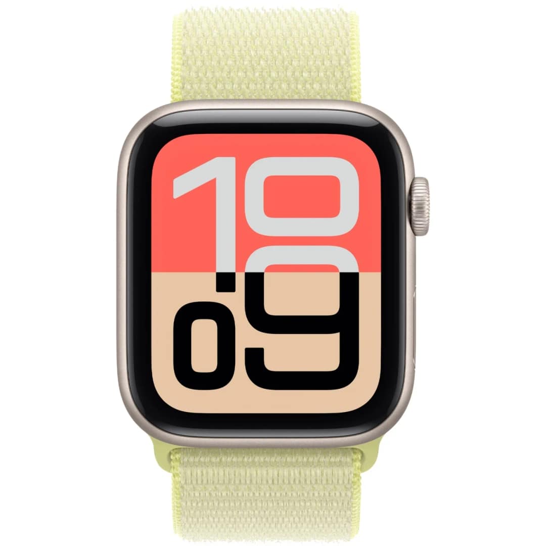 Смарт-часы Apple Watch SE 40mm Starlight Aluminum Case with Sport Loop, Neon Yellow — фото 3