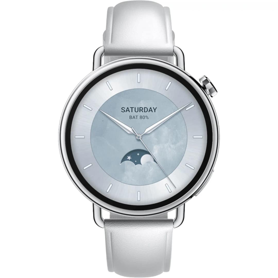 Смарт-часы Xiaomi Watch S4 41mm Leather Strap, White — фото 2