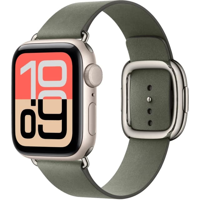 Смарт-часы Apple Watch SE 44mm Starlight Aluminum Case with Modern Buckle M, Sage Gray