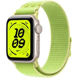 Смарт-часы Apple Watch SE 44mm Starlight Aluminum Case with Nike Sport Loop, Volt Splash — фото 1