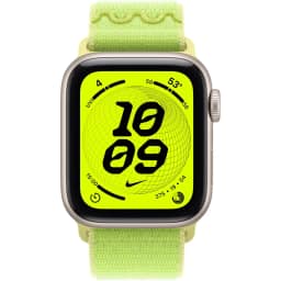 Смарт-часы Apple Watch SE 44mm Starlight Aluminum Case with Nike Sport Loop, Volt Splash — фото 3