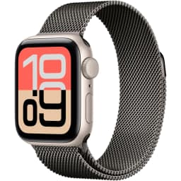 Смарт-часы Apple Watch SE 44mm Aluminum Case with Slate Milanese Loop, Starlight — фото 1
