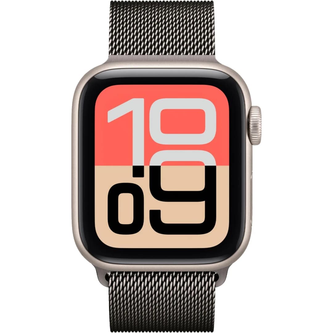 Смарт-часы Apple Watch SE 44mm Aluminum Case with Slate Milanese Loop, Starlight — фото 3