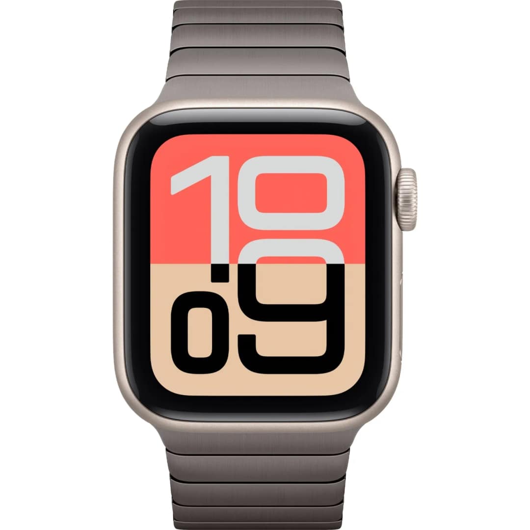 Смарт-часы Apple Watch SE 44mm Aluminum Case with Slate Link Bracelet, Starlight — фото 3