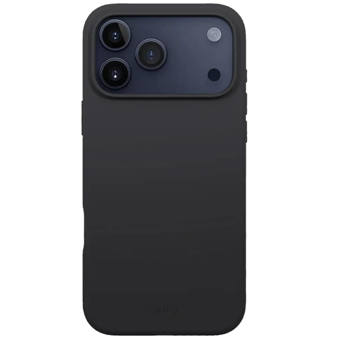 Чехол Uniq Lino Hybrid Silicone Case with MagClick для iPhone 17 Pro Max, Charcoal Gray — фото 5