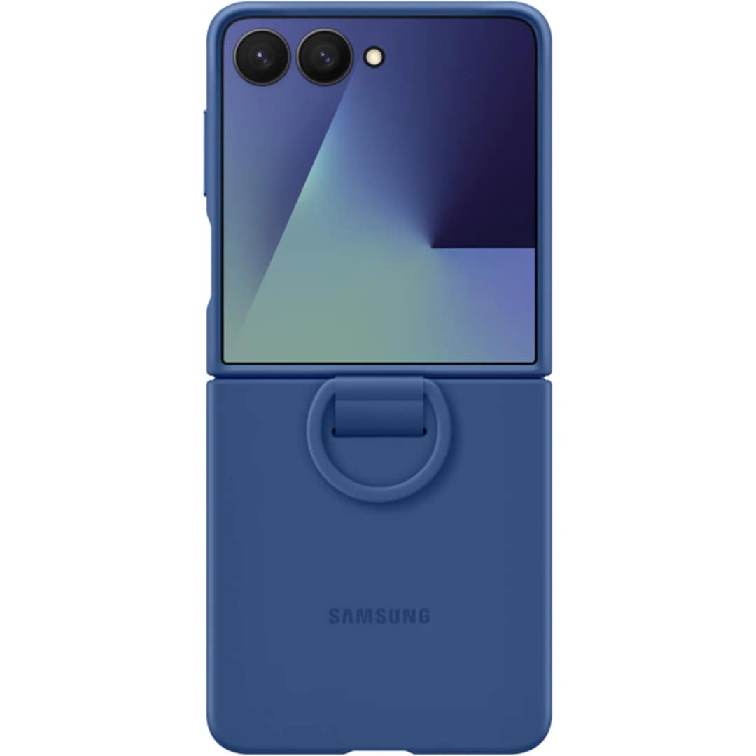 Чехол Samsung Silicone Ring Case для Galaxy Z Flip7, Blue — фото 3