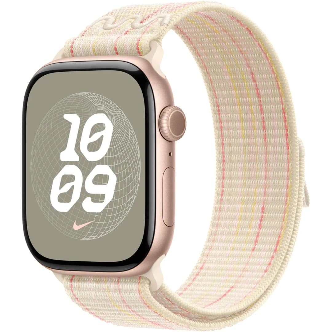 Ремешок Apple Watch 46mm Nike Sport Loop, Starlight/Pink — фото 3
