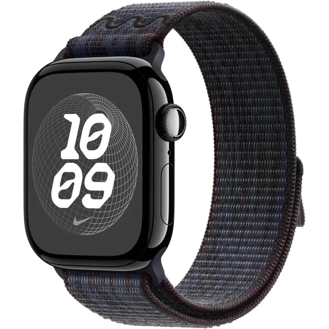 Ремешок Apple Watch 40mm Nike Sport Loop, Black/Blue — фото 2
