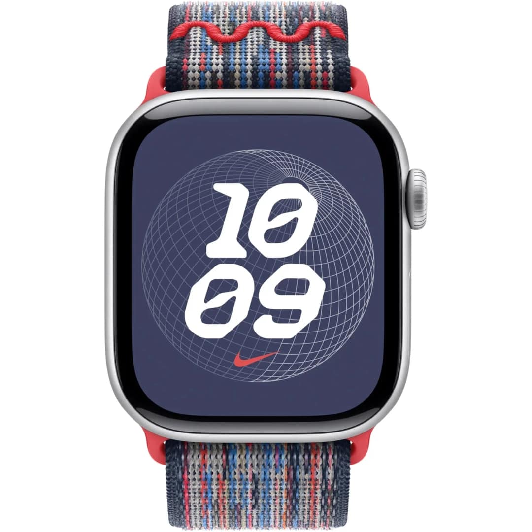Ремешок Apple Watch 40mm Nike Sport Loop, Blue/Red — фото 2