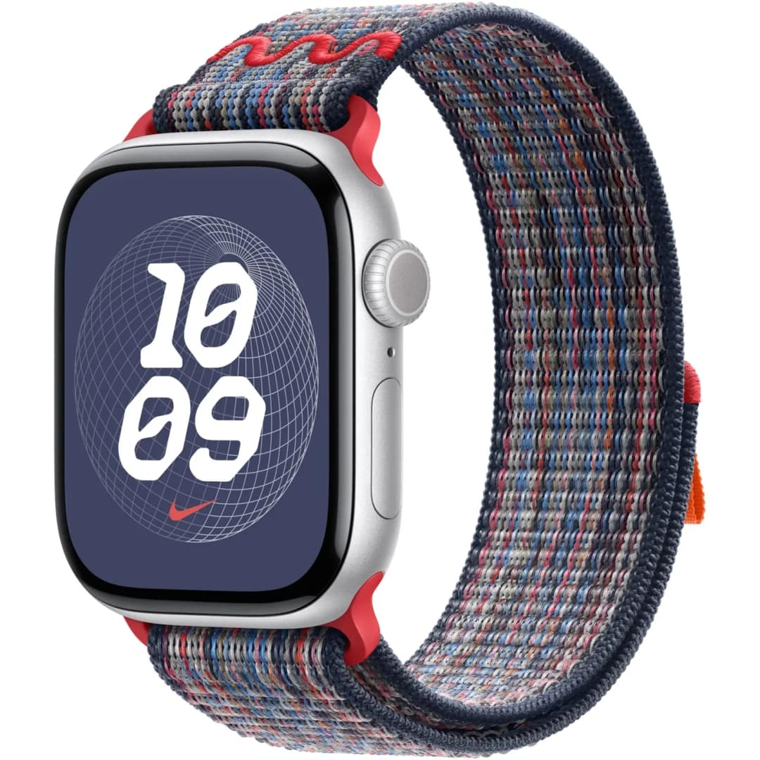Ремешок Apple Watch 40mm Nike Sport Loop, Blue/Red — фото 3