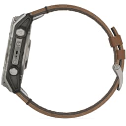 Смарт-часы Garmin Fenix 8 51mm Amoled Sapphire Bare Titanium Black with Chestnut Leather Band with Grapphite Silicone Band — фото 4