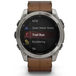Смарт-часы Garmin Fenix 8 51mm Amoled Sapphire Bare Titanium Black with Chestnut Leather Band with Grapphite Silicone Band — фото 5