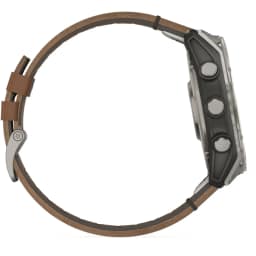 Смарт-часы Garmin Fenix 8 51mm Amoled Sapphire Bare Titanium Black with Chestnut Leather Band with Grapphite Silicone Band — фото 6