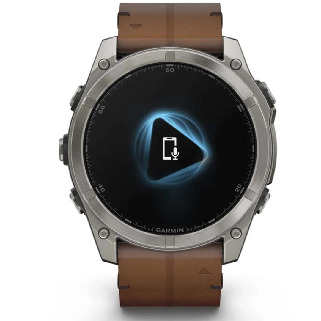 Смарт-часы Garmin Fenix 8 51mm Amoled Sapphire Bare Titanium Black with Chestnut Leather Band with Grapphite Silicone Band — фото 7