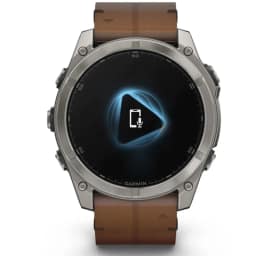 Смарт-часы Garmin Fenix 8 51mm Amoled Sapphire Bare Titanium Black with Chestnut Leather Band with Grapphite Silicone Band — фото 7