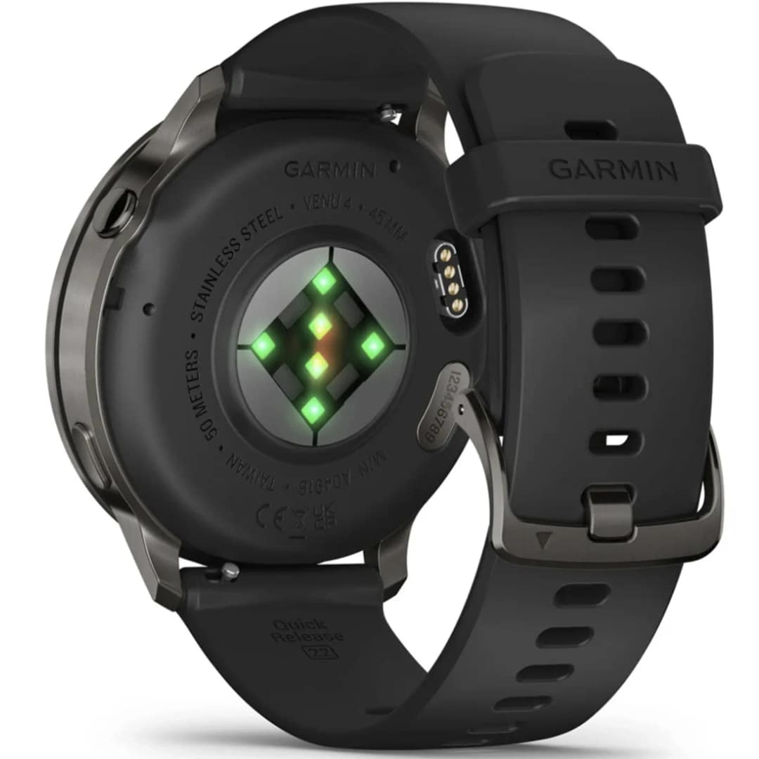 Смарт-часы Garmin Venu 4 45mm Slate Bezel With Silicone Band, Black — фото 4