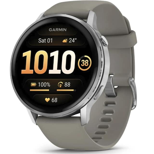 Смарт-часы Garmin Venu 4 45mm Silver Bezel With Silicone Band, Silver Gray